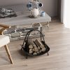 Elegant Black Metal Decorative Accessory, 42x50x39 cm