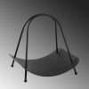 Elegant Black Metal Decorative Accessory, 42x50x39 cm