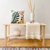 Stylish Cushion Cover 43x43 cm, Mustard & Grey, Washable