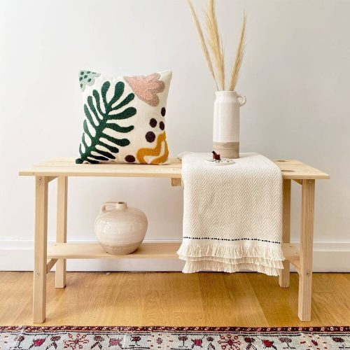 Stylish Cushion Cover 43x43 cm, Mustard & Grey, Washable