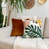 Stylish Cushion Cover 43x43 cm, Mustard & Grey, Washable