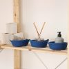 Handmade Cotton Basket Set (3 Pieces), Blue, 15x15x6 cm