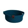 Handmade Cotton Basket Set (3 Pieces), Blue, 15x15x6 cm