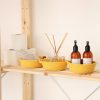 Handmade Cotton Basket Set (3 Pieces), Yellow, 15x15x6 cm