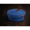 Handmade Cotton Basket Set (3 Pieces), Blue, 20x20x9 cm