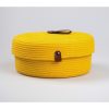 Handmade Cotton Basket Set (3 Pieces), Yellow, 20x20x9 cm