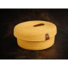 Handmade Cotton Basket Set (3 Pieces), Yellow, 20x20x9 cm