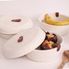 Handmade Cotton Basket Set (3 Pieces), Ecru, 20x20x9 cm