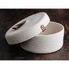 Handmade Cotton Basket Set (3 Pieces), Ecru, 20x20x9 cm