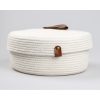 Handmade Cotton Basket Set (3 Pieces), Ecru, 20x20x9 cm
