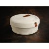 Handmade Cotton Basket Set (3 Pieces), Ecru, 20x20x9 cm