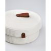 Handmade Cotton Basket Set (3 Pieces) - Ecru, 100% Jute