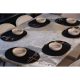 Handmade Black Table Mat Set (6 Pieces) with Knife Holder