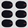 Handmade Black Table Mat Set (6 Pieces) with Knife Holder