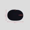Handmade Black Table Mat Set (6 Pieces) with Knife Holder