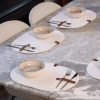 Handmade Cotton Jute Table Mat Set (6 Pieces) | Ecru