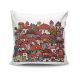 Stylish 43x43 cm Cushion Cover, Cotton-Polyester Blend, Washable