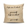 Stylish 43x43 cm Cushion Cover, Cotton-Polyester Blend, Washable