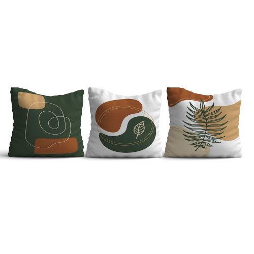 3-Piece Cushion Cover Set, 43x43 cm, Cotton-Polyester