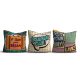 3-Piece Cushion Cover Set, 43x43 cm, Cotton-Polyester