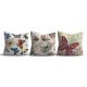 3-Piece Cushion Set, 43x43 cm, Washable, Silicone Fill