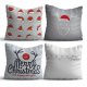 4-Piece Cushion Set, 43x43 cm, Cotton-Polyester Blend, Washable