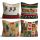 4-Piece Cushion Set, 43x43 cm, Cotton-Polyester Blend, Washable