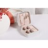Elegant White PU Leather Jewellery Box, 10x10x5.5 cm