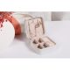 Elegant White PU Leather Jewellery Box, 10x10x5.5 cm