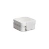 Elegant White PU Leather Jewellery Box, 10x10x5.5 cm