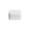 Elegant White PU Leather Jewellery Box, 10x10x5.5 cm
