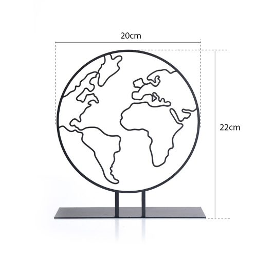 Black Metal Decorative Object, 22 x 20 cm, 100% Metal