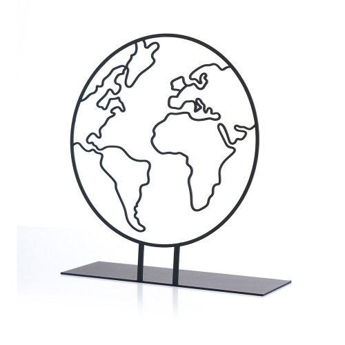 Black Metal Decorative Object, 22 x 20 cm, 100% Metal