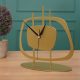 Elegant Gold Decorative Clock, 21 cm, Silent Mechanism