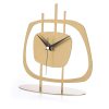 Elegant Gold Decorative Clock, 21 cm, Silent Mechanism