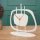 White Decorative Clock, Metal, 21x23cm | Silent Mechanism