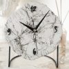 Handmade Marble Decorative Clock, 18 cm, Silent Mechanism