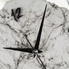 Handmade Marble Decorative Clock, 18 cm, Silent Mechanism