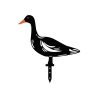 Decorative Black Metal Duck Set (6 Pieces), 100% Metal