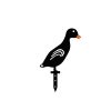 Decorative Black Metal Duck Set (6 Pieces), 100% Metal