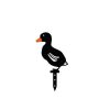 Decorative Black Metal Duck Set (6 Pieces), 100% Metal