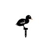 Decorative Black Metal Duck Set (6 Pieces), 100% Metal