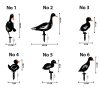 Decorative Black Metal Duck Set (6 Pieces), 100% Metal