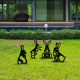 Decorative Black Metal Rabbit Set (4 Pieces), 100% Metal