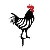 Decorative Metal Chicken Set (6 Pieces), Black | 100% Metal, 1.2mm Thick | Perfect for Garden Decor