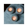 Donut Concrete Candlestick Set (3 Pieces) - Grey