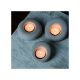 Donut Concrete Candlestick Set (3 Pieces) - Grey