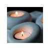 Donut Concrete Candlestick Set (3 Pieces) - Grey