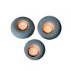 Donut Concrete Candlestick Set (3 Pieces) - Grey