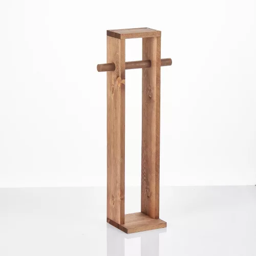 Natural Wooden Toilet Paper Holder, 61 cm | Stylish & Functional